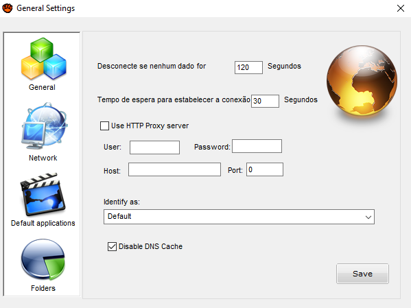 Opções de download do aTube Catcher